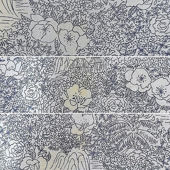 Vtg 60s blue & pale grey floral print dress & blazer co ord set - Picture 15 of 15